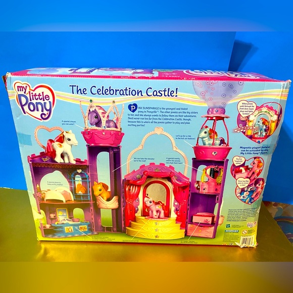 MY LITTLE PONY G3 2002 CELEBRATION CASTLE PLAYS MUSIC & LIGHTS UP EXCLUSIVE PONY - Picture 5 of 16